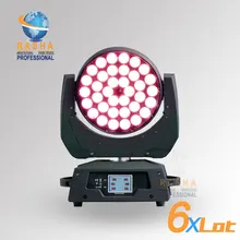 6X Лот Высокое качество 36 шт.* 18 Вт 6in1 RGBAW УФ зум светодиодный перемещение головы мыть с Сенсорный экран lcd дисплей DMX вход и выход con 110-240V