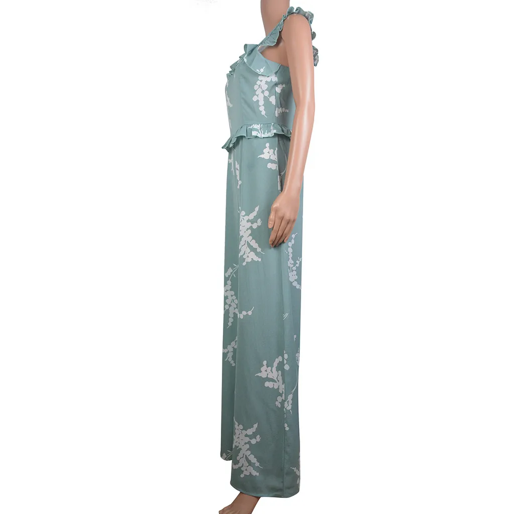 Womail bodysuit Women Summer Casual Loose Print Ruffled Ladies Sleeveless Playsuit Long Jumpsuit fashion 2020 M12 Womail bodysuit Women Summer Casual Loose Print Ruffled Ladies Sleeveless Playsuit Long Jumpsuit fashion 2020 M12