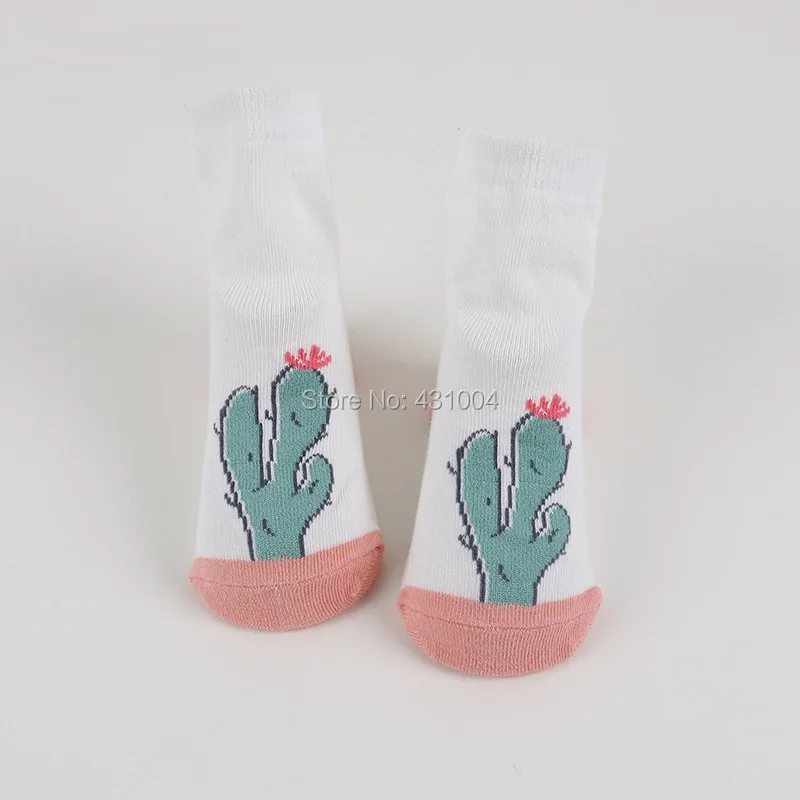 Kacakid Весна Детские носки из хлопка для мальчиков и девочек милый кактус короткие носки детские удобные нескользящие носки