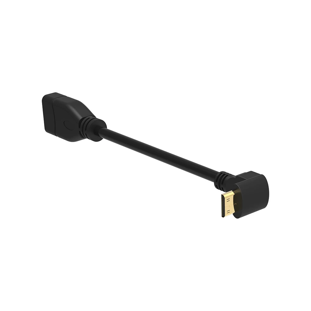 Противоположный правый угол 90 градусов мини HDMI штекер гнездо конвертер адаптер