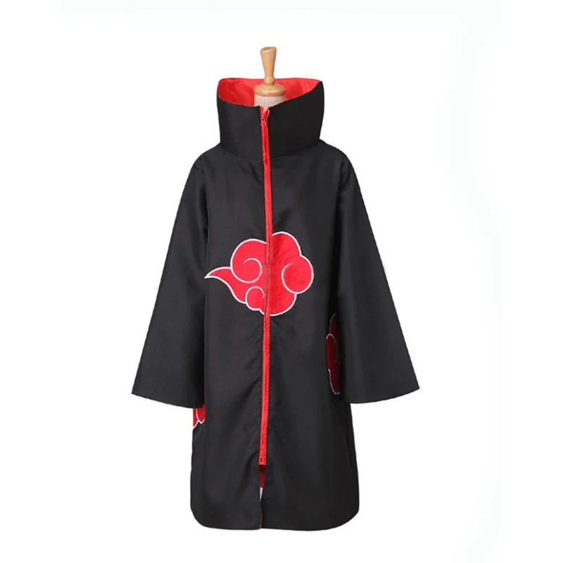 Anime Naruto Akatsuki Cloak Cosplay Costume Uchiha Itachi Ring Headband Men Gifts Sasuke Cloak Robe Cape Halloween Carnival