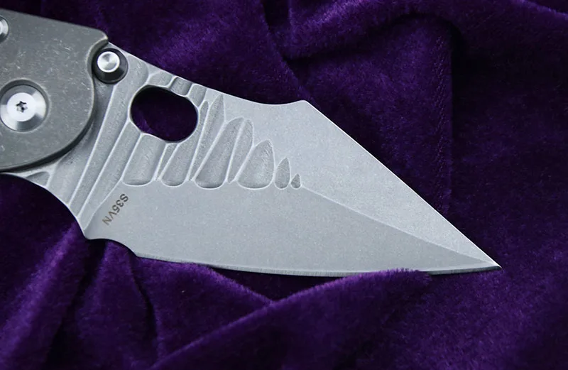 Складной нож LEMIFSHE Stitch Flipper s35vn тактический Клинок с титановой ручкой для охоты