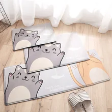 Забавный коврик с изображением кошки, фланелевый короткий бархатистый коврик для комнаты, дверной коврик для кошки, кухонный ковер, коврик для крыльца, домашний текстиль