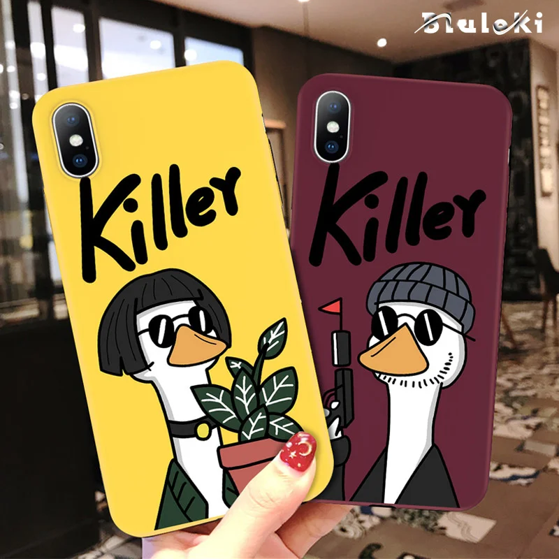 Чехол Bluleki для iPhone 6 6s 7 8 Plus мягкий чехол из ТПУ телефона с изображением утки жирафа