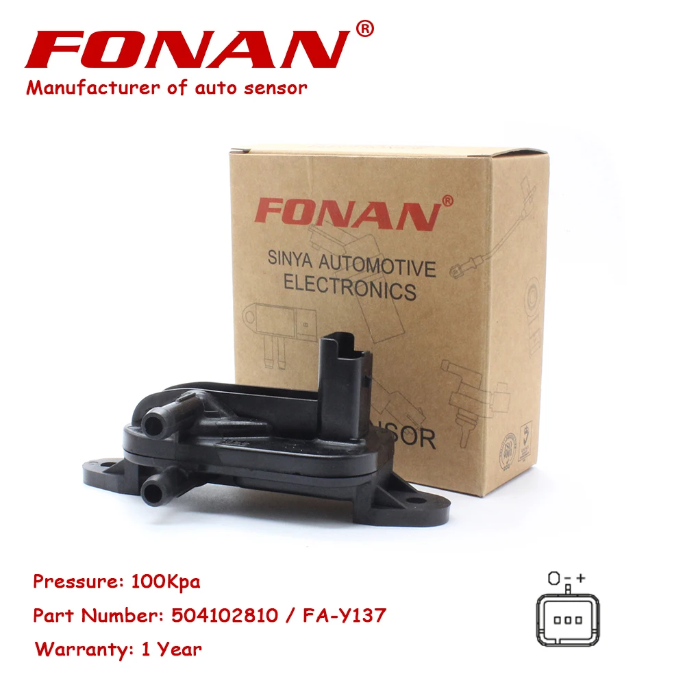 

DPF DIFFERENTIAL PRESSURE SENSOR FOR IVECO DAILY III IV V FIAT DUCATO 2.3 3.0 D HDI 504102810 1400952180 55210304 1618ET