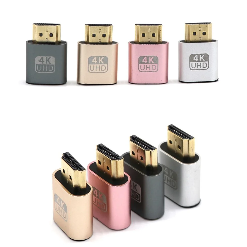 

Mini Portable VGA Virtual Display Adapter HDMI 1.4 DDC EDID Dummy Plug Headless Ghost Display Emulator Lock plate 1920x1080@60Hz