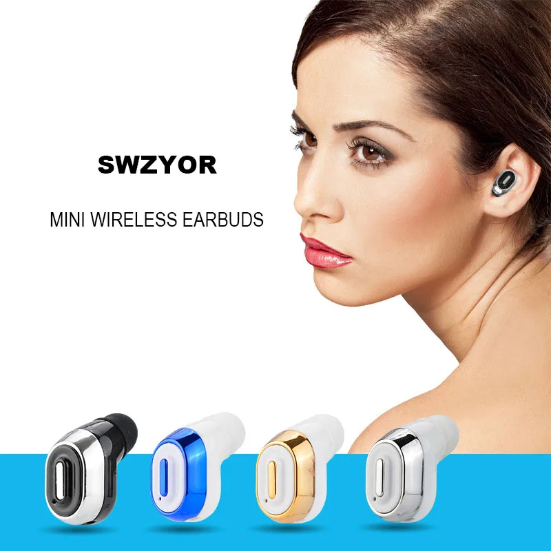 SWZYOR Мини Спортивные Беспроводные наушники музыка Bluetooth V4.1 наушники гарнитура громкой связи для смартфонов наушники-вкладыши