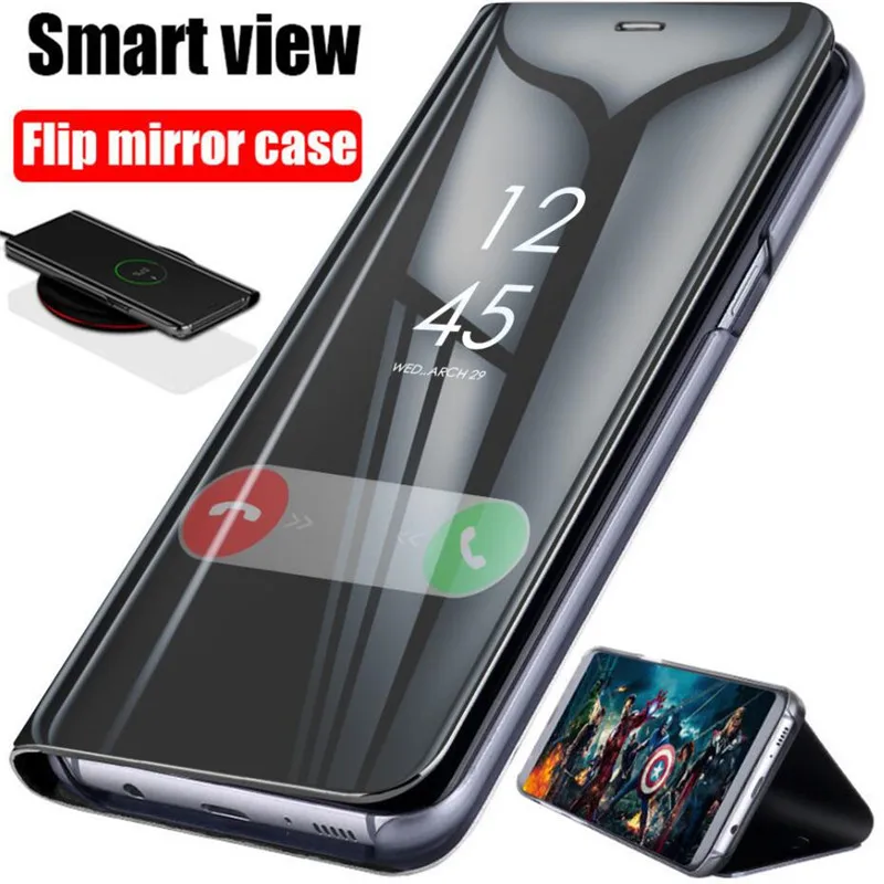 

Smart Mirror Flip Case For Samsung Galaxy S10 e S9 S8 Plus S7 S6 Edge Note 9 A30 A20 A10 A70 A6 A8 A9 2018 A9S A8S M10 20 Cases