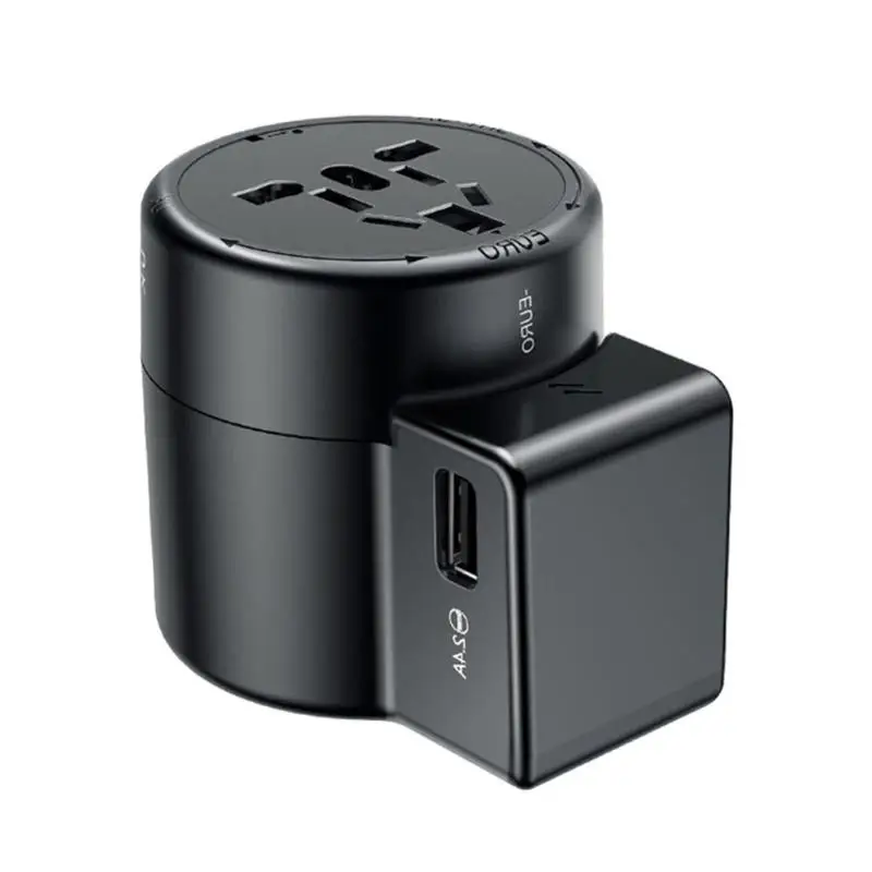 

Baseus Universal Travel Adapter USB Charger Plug Power Adapter Converter +Rotation Type Socket Pin for EU US UK AU