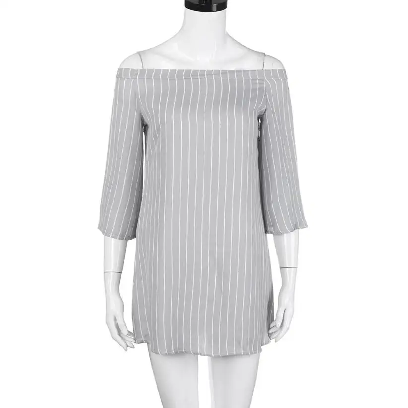 Женское платье-пуловер от OSTRICH Vestidos, летнее повседневное мини-платье с длинным рукавом и вырезом лодочкой, Прямая поставка De25