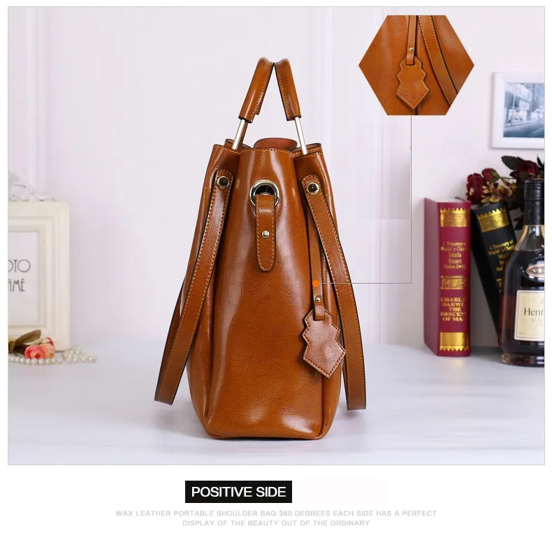 Zency модная коричневая Женская сумка из натуральной кожи, Простая Дорожная сумка, большая Вместительная женская сумка на плечо, Сумочка через плечо