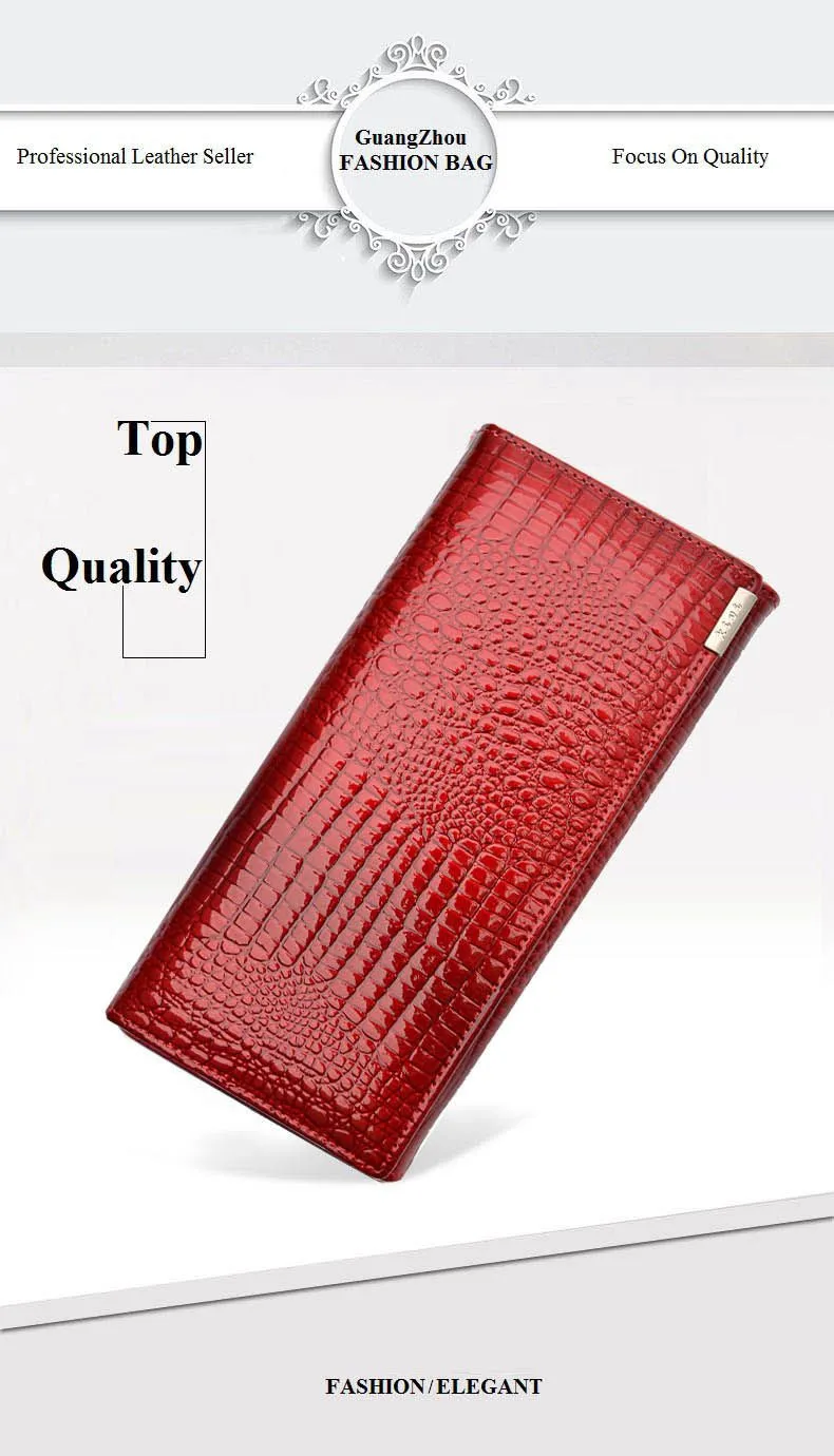 Women Wallets Brand Design High Quality Leather Wallet Female Hasp Fashion Dollar Price Alligator Long Women Wallets And Purses1