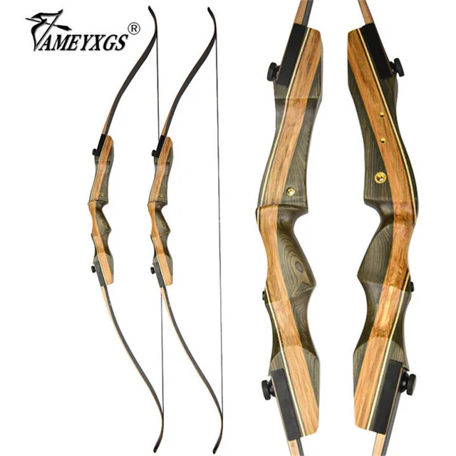  US $97.48 62inch Recurve Archery 60lbs Longbow Right Hand Wooden Riser Shooting 