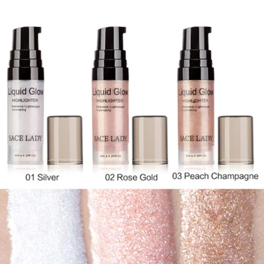 

Face Highlighter Cream Liquid Makeup Shimmer Glow Kit Make Up Facial Shine Cosmetic Tool