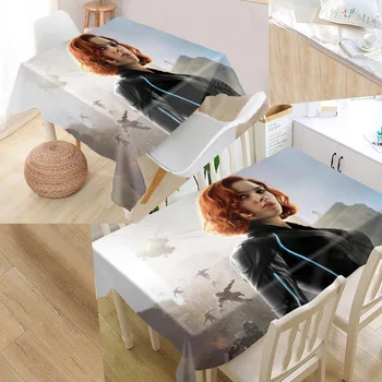 

Black Widow Custom Table Cloth Oxford Print Rectangular Waterproof Oilproof Table Cover Square Wedding Tablecloth P~
