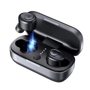 

TWS Wireless Erabuds Bluetooth 5.0 Earphones HD Hi-Fi Stereo Sport Headsets In-Ear Earphones with Charger Box Mic for Smartphone