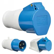 Синий диапазон 240V 16 AMP 3 Pin промышленного сайта штепсельной вилки и розетки IP44 Американская классификация проводов 2р+ электронная сигарета мужской/женский промышленности электрической розетки