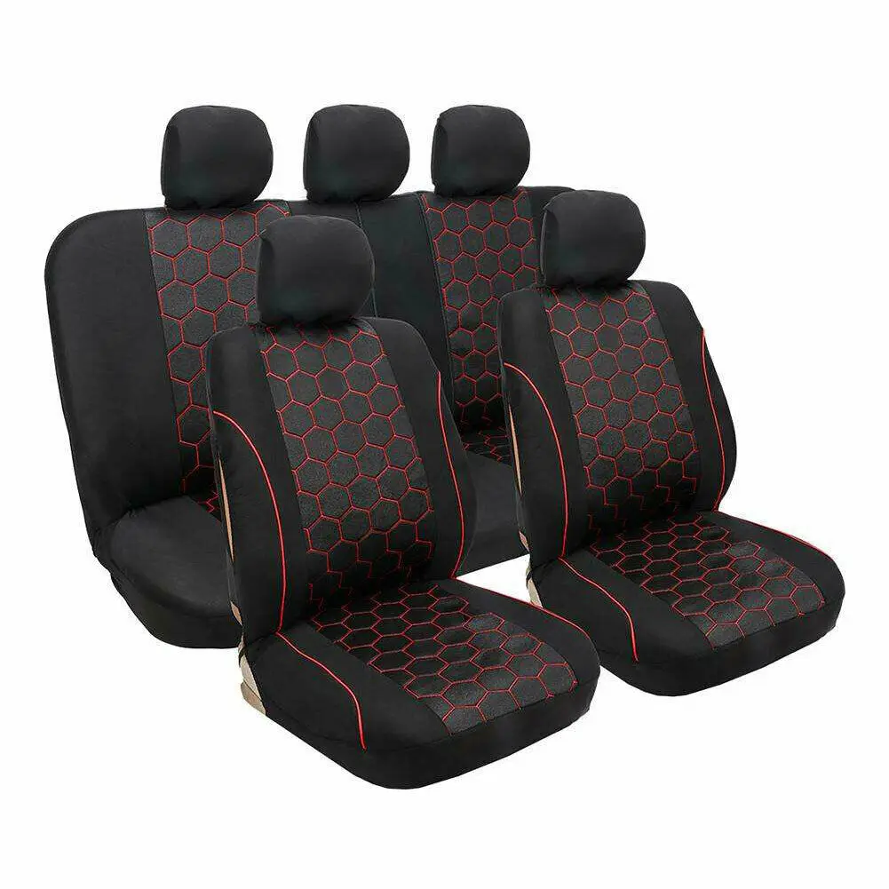 

Car Seat Covers Universal Fit 9PCS Full Set Car Seat Protector for Front Rear Seat Interior Auto Decoration Washable