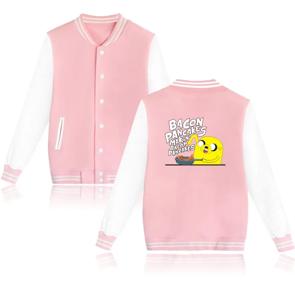Adventure Time Finn And Jake The Dog Face Свитшот бейсбольная куртка Мужские и женские флисовые
