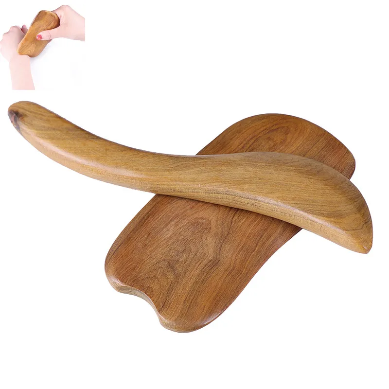 2pcs Sandalwood Gua Sha Board Massage Scraper Guasha Plates Slimming Guasha Body Care Massage Tool New