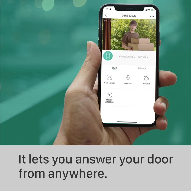 Tuya smart включить дверной звонок патент desin беспроводной провод WiFi-бесплатно Смарт-видео, дверной звонок Домофон посетить удаленно в любое время в любом месте