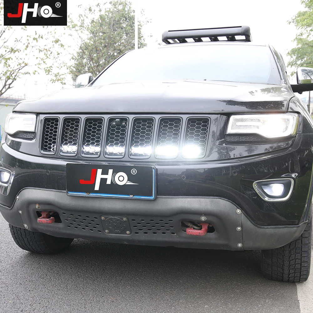 JHO, внедорожный, для вождения, передняя решетка, мигающий светодиодный стробоскопический светильник, для Jeep Grand Cherokee, 2011-, автомобильные аксессуары