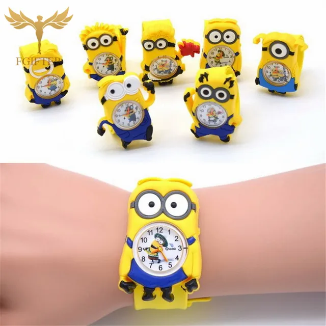 3D Eye Despicable Me Cartoon watch Precious Milk Dad Cute Children clock Baby ki 3D Eye Despicable Me Cartoon watch Precious Milk Dad Cute Children clock Baby ki