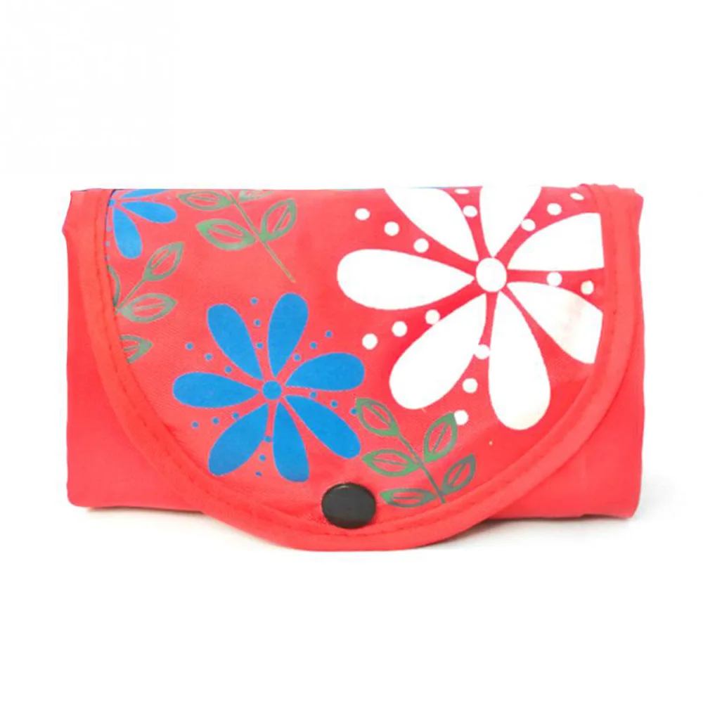 Для женщин Складная хозяйственная сумка Многоразовые цветочный сумки большой Ёмкость Ткань Оксфорд Повседневное Бакалея сумка - Цвет: Красный