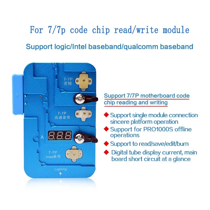 JC PRO1000S логическая лента EEPROM IC чип программист EEPROM IC чтение записи Ремонт для iPhone X XS Max XR 7 8 8P iPad 23456 - Цвет: for iphone7-7p