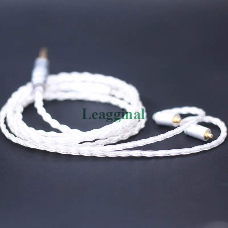 diy Headphone Upgrade wire 4 share single crystal copper silver plated wire mmcx tf10 im50 ie80 se535 se215 ue900 SE series
