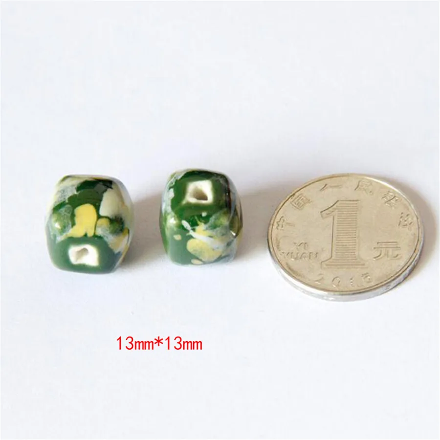 XINYAO 10 шт./лот 13x13 мм глазурованные квадратные керамические бусины Подвески ручной