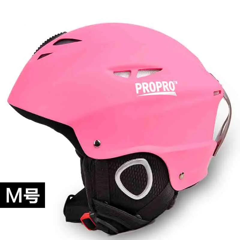 Высококлассный шлем PROPRO наружный лыжный шлем ABS+ EPS ветрозащитный сохраняет тепло взрослых сноуборд мужчин женщин Катание на коньках Защитная шапка - Цвет: Rose red M