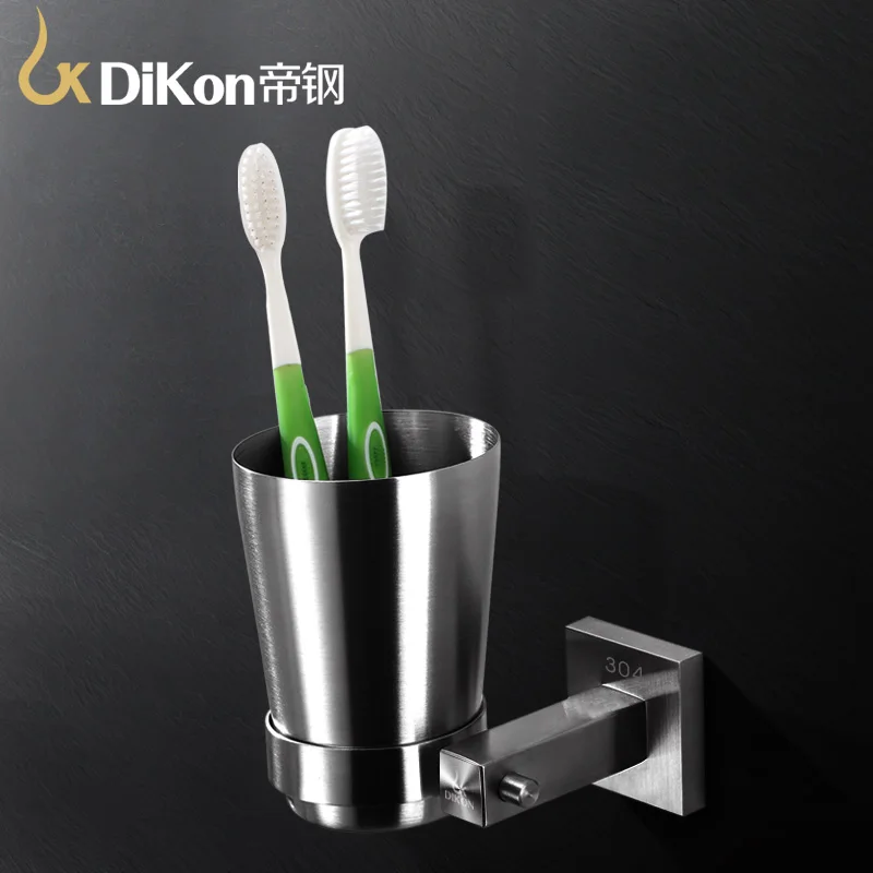 DiKon GB01 Bathroom Toothbrush Cup Holder 304 Stainless Steel Bathroom
