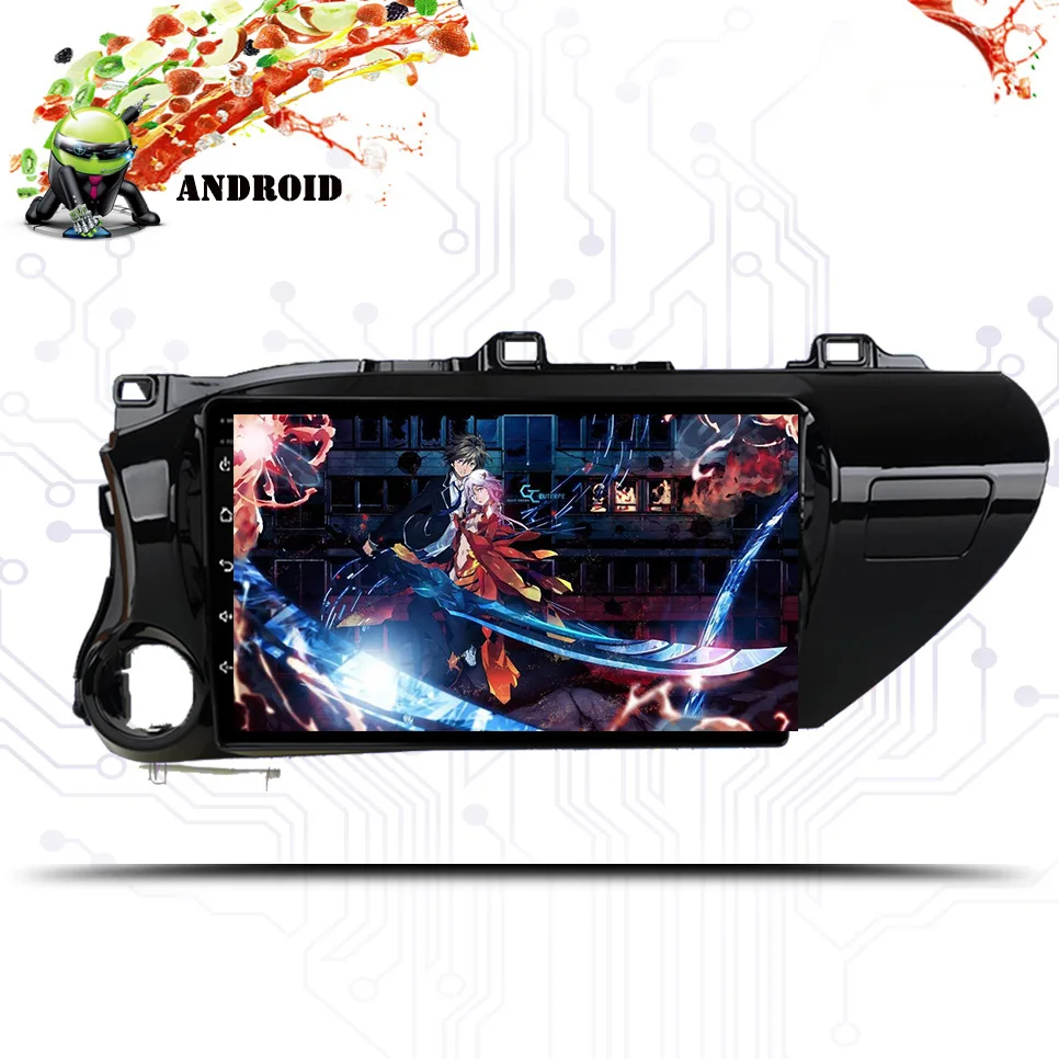 Top Android 9.1 Screen Car DVD Player Autoradio for Toyota Hilux 2016 2017 18 GPS Navigation Stereo Radio Bluetooth Headunit System 5