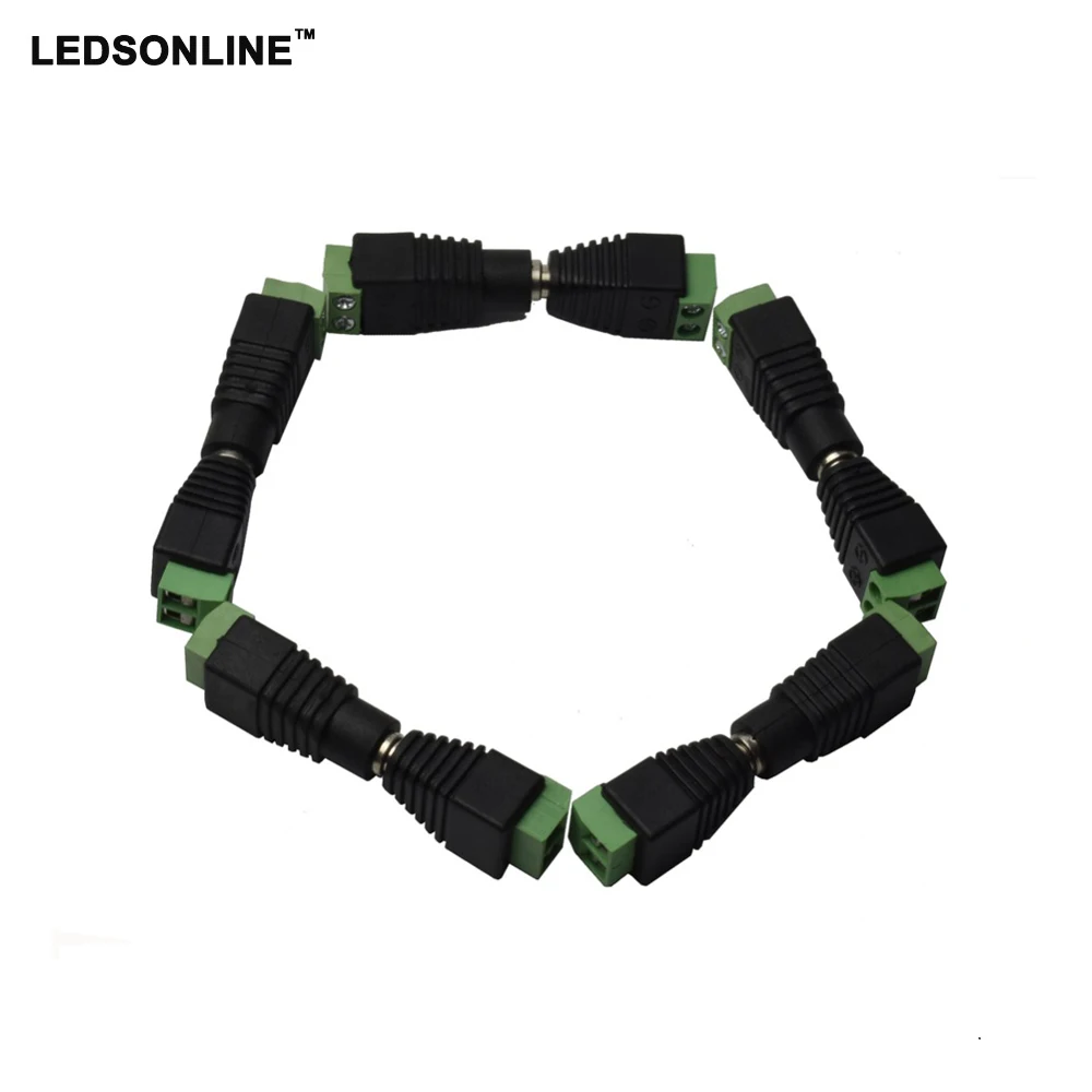 

2.1 x 5.5 DC Power Male / 2.5X5.5 Female DC Power Plug Jack Adapter Connector Plug for CCTV LED strip Light