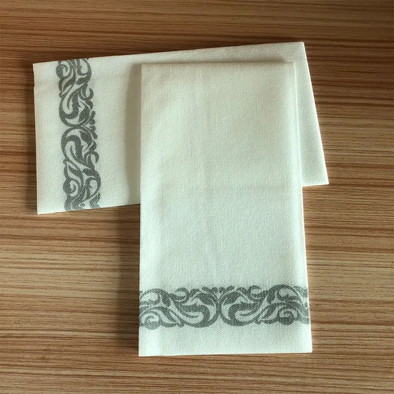 Одноразовые ткани из льна и чувствовать себя полотенце для гостей-декоративные белые полотенца для рук, флористическая ткань-как Бумага салфетки