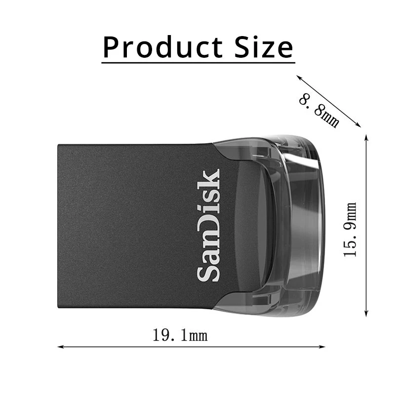 SanDisk USB флэш-накопитель 128 GB флешки 64 GB U диск 32 Гб USB3.1 мини USB Stick 16 Гб памяти устройство хранения CZ430 Ultra Fit 130 МБ/с