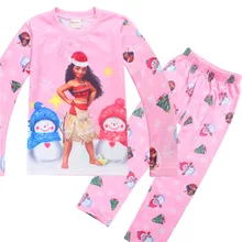 Baby Clothes Girls Christmas Pajamas Long Sleeve Boys Sleepwear pyjamas children Moana vaiana printed kids pijama