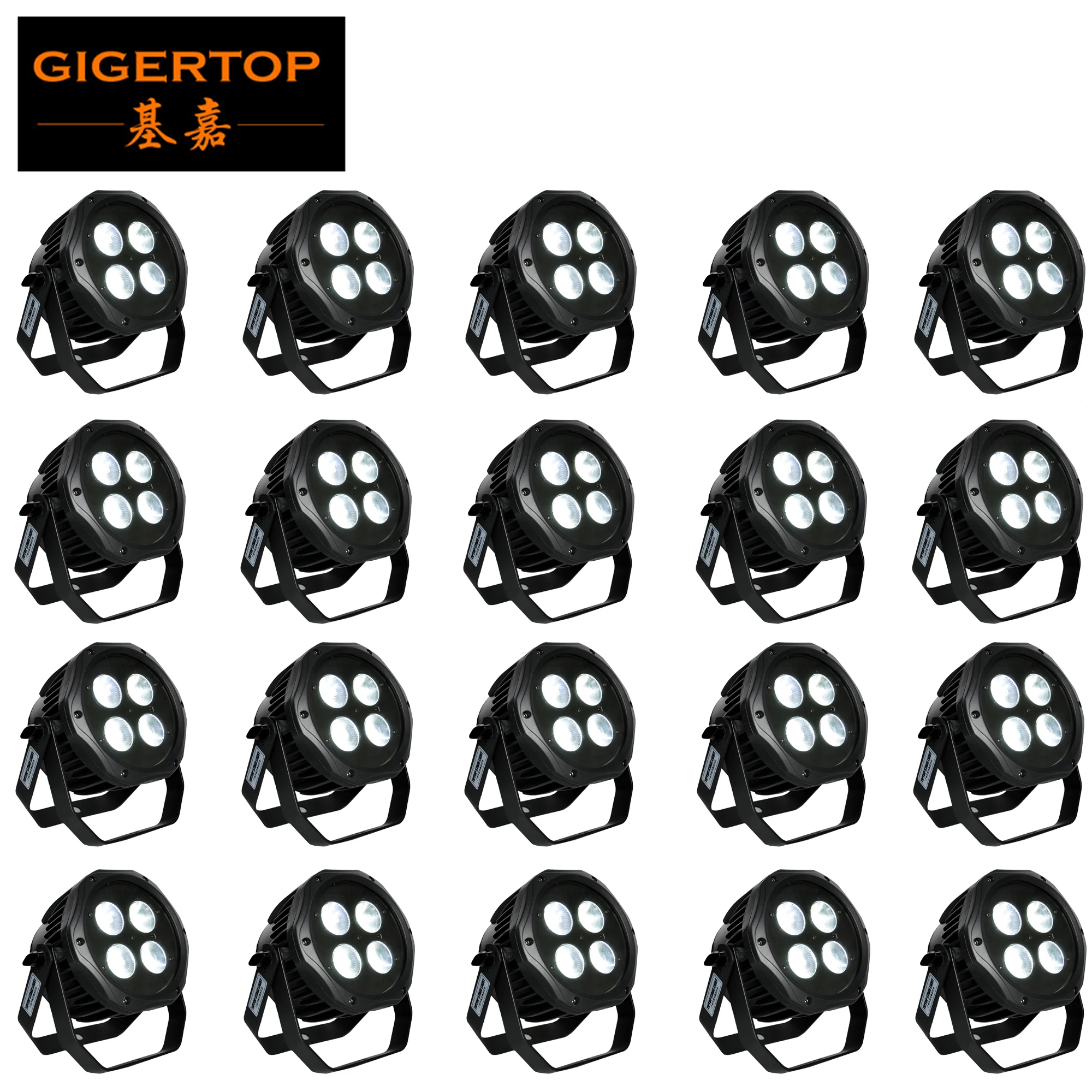 

Low Price 20 Pack 4x18W 6IN1 Color Tyanshine Outdoor Battery Wireless Led Par Light Die Casting Aluminum Case Infrared Remote