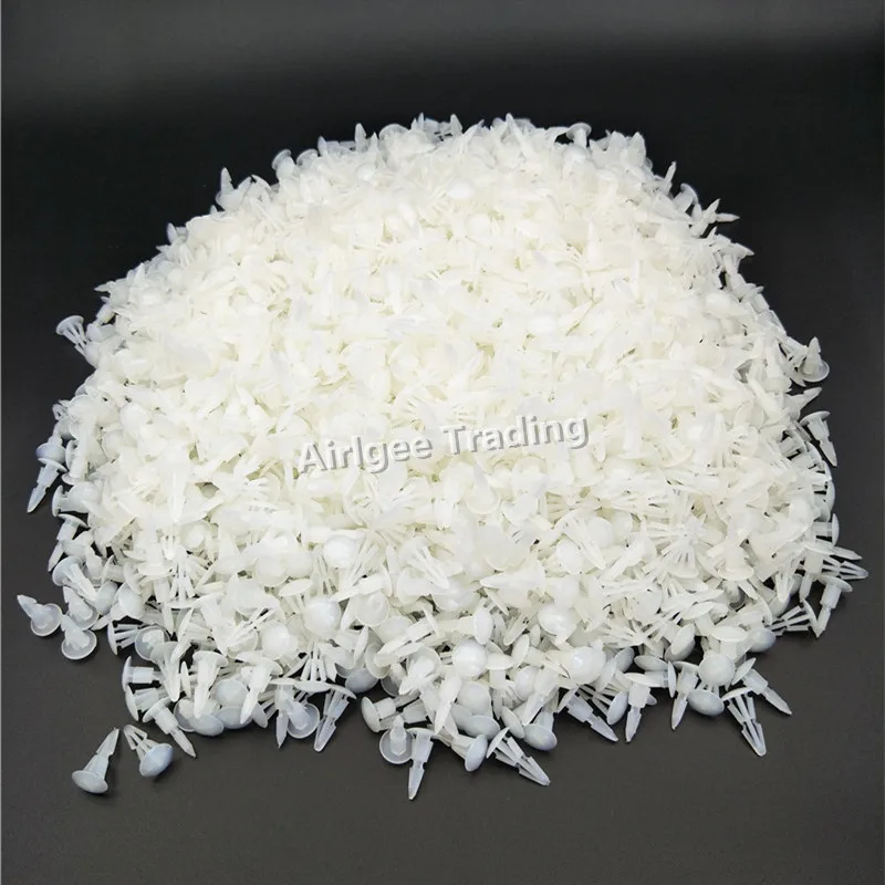 2000 pces fixadores plásticos offwhite rebites de