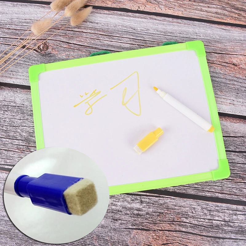 1pc Writing Tablet with 1Pen Children Whiteboard Dry Wipe Board Mini Drawing Small Hanging Board With Marker Pen