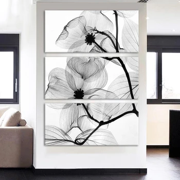 

Modern style triptych painting for living room wall decor canvas print and poster flowers home decor pictures artwork DYS67