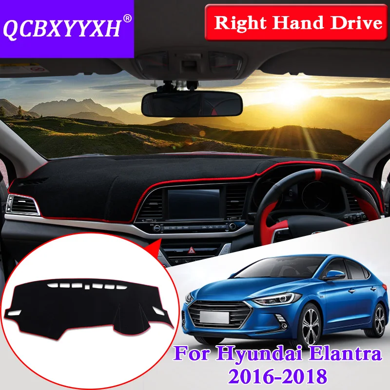 Для hyundai Elantra- правым приводом коврик для приборной панели защитный интерьер Photophobism коврик тент подушка для стайлинга автомобиля