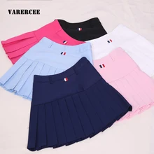 

Pleated skirt women 2017 summer hot high waist Pettiskirt shorts Mini-skirt girls slim preppy Style jupe female tennis skirts