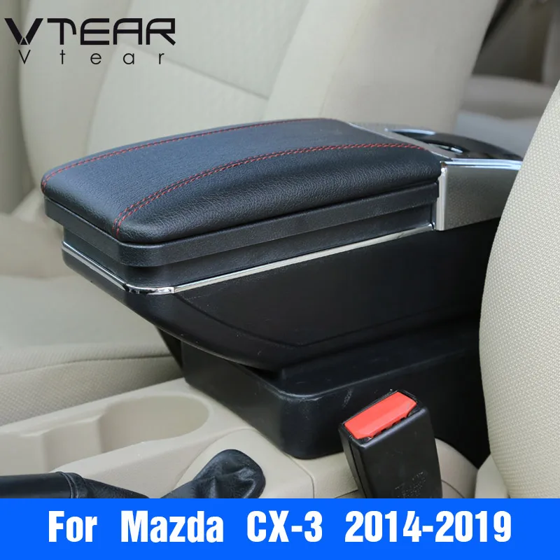Vtear For Mazda Cx-3 Cx3 Armrest Box Central Store Content Box Cup Holder  Ashtray Interior Car-styling Accessories 2016-2021 - Armrests - AliExpress