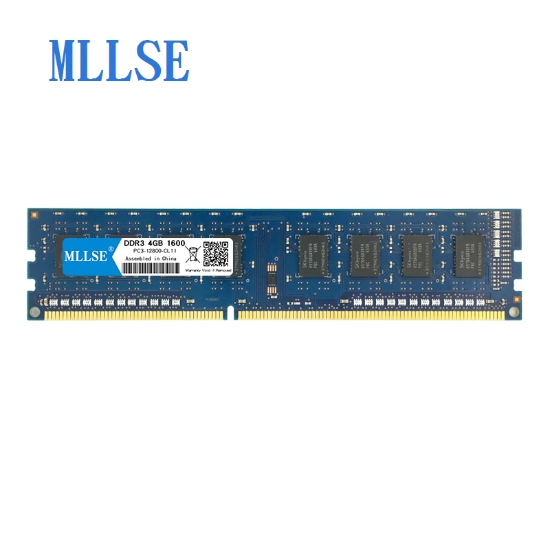Mllse PC DIMM ram DDR3 4 Гб 1600 МГц 1,5 в память для настольного компьютера PC3-12800S 240pin без ECC компьютер PC ram