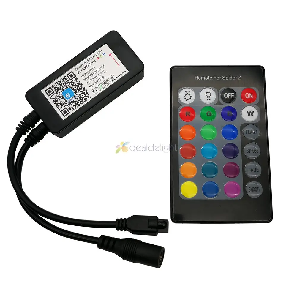 Ceny EWelink inteligentne wifi kontroler led 24 klawisze zdalnego DC5V 12V 24V praca z APP Alexa TMALL GENIE dla listwy rgb led Light