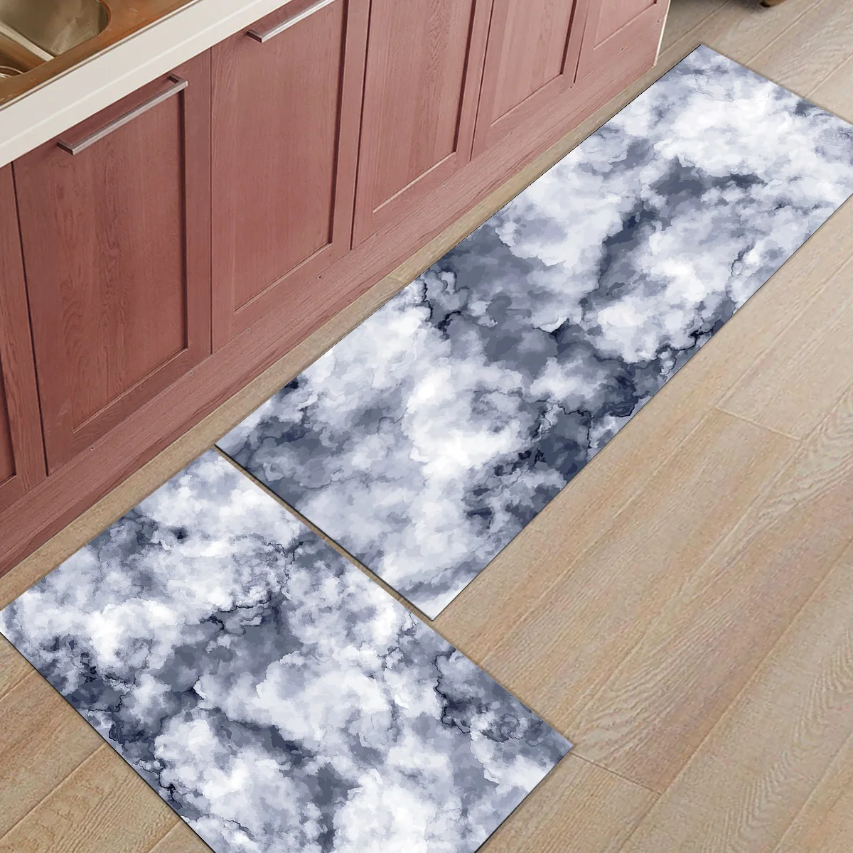 

Grey Marble Pattern Cloud1Boot Shoes Scraper Accessory Sets Floor Carpets Area Runners Natural Coir Personalized Accent Rugs