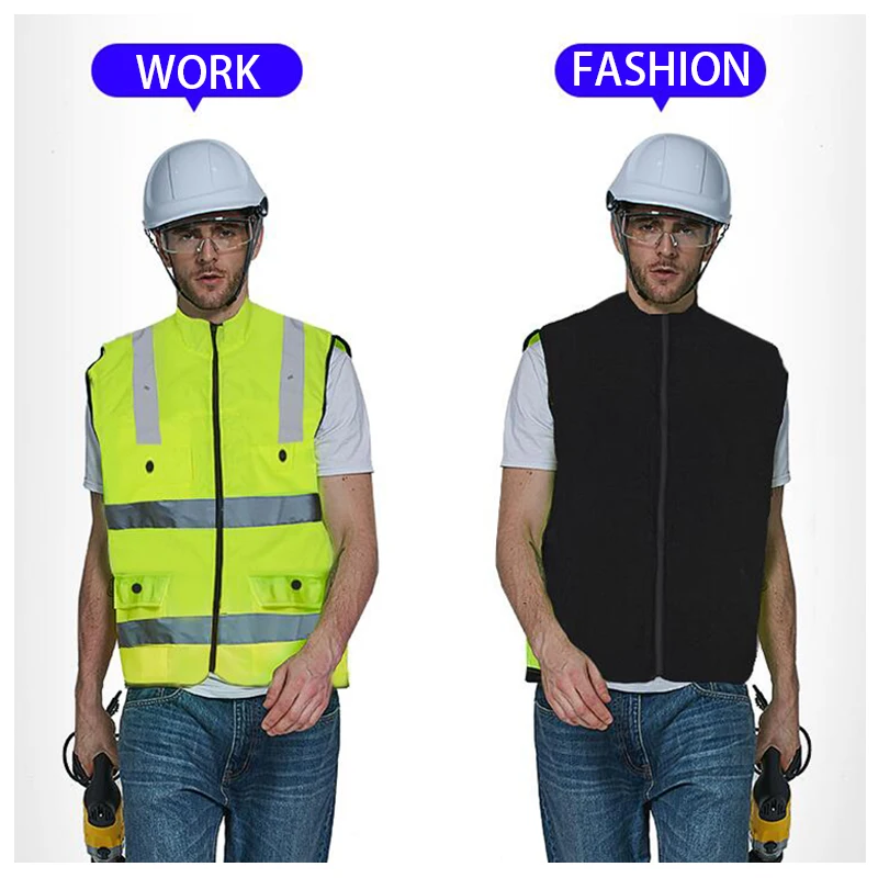 SFVEST Reversible hi vis reflective waterproof safety vest with