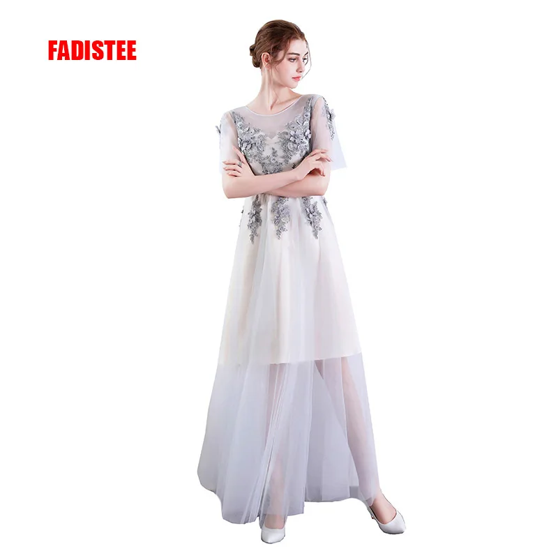 

FADISTEE New arrival party evening dresses prom dress Vestido de Festa A-line appliques gown lace beading dress flowers prom